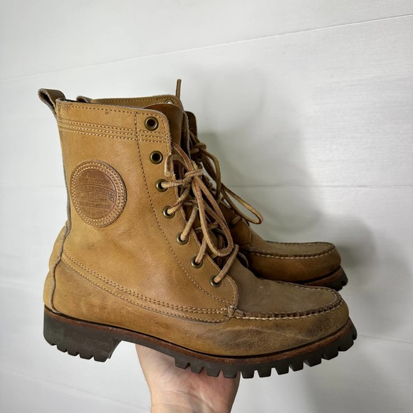 Ralph Lauren Other - VTG Polo Country Ralph Lauren Ranger boots Leather dry goods lace up moto USA 8